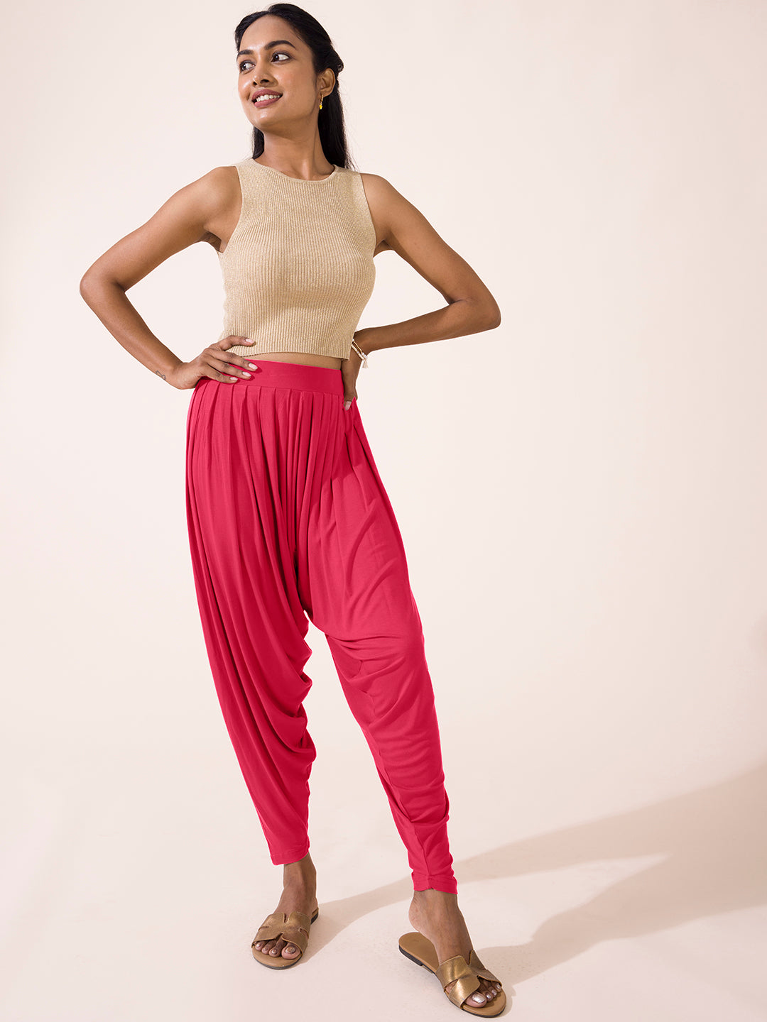 Buy Pink Trousers & Pants for Women by DIVENA Online | Ajio.com